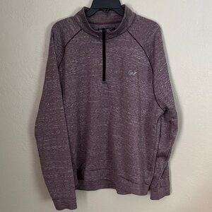 Greg Norman Men’s 1/4 Zip Golf Pullover Sweater Burgundy Mock Neck Casual XXL